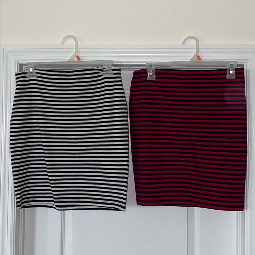 Striped Pencil Skirt Set